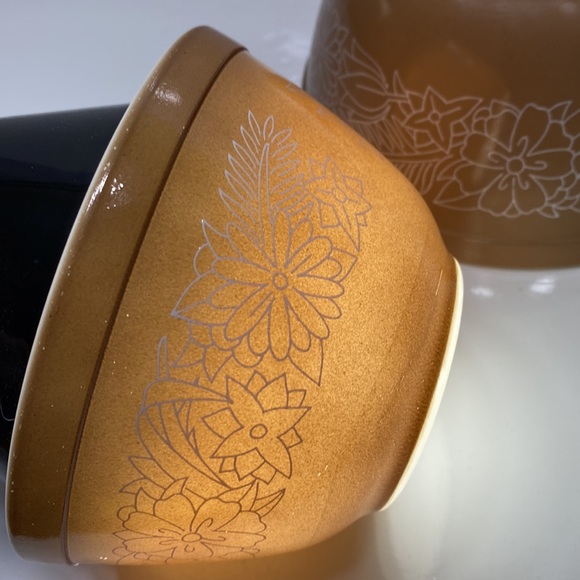 Pyrex 402 and 401 Woodland Brown, 750 ml & 1.5 LT, Mixing Bowls Vintage - Picture 2 of 9